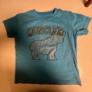 Moncler Kids T-Shirt with Rhino Design in Blue